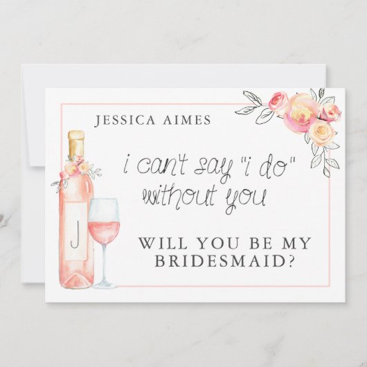 Brunch & Bubble Bridal Brunch Bridesmaid Kaart (Voorkant)