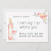 Brunch & Bubble Bridal Brunch Maid of Honor Kaart (Voorkant)
