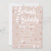 Brunch & Bubble Bridal Shower Invitation Confetti Kaart (Voorkant)
