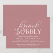 Brunch Bubble, Bride to be, Vrijgezellenfeest Invi Kaart (Voorkant / Achterkant)