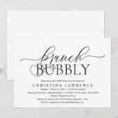 Brunch Bubble, Bride to be, Vrijgezellenfeest Invi Kaart (Voorkant / Achterkant)