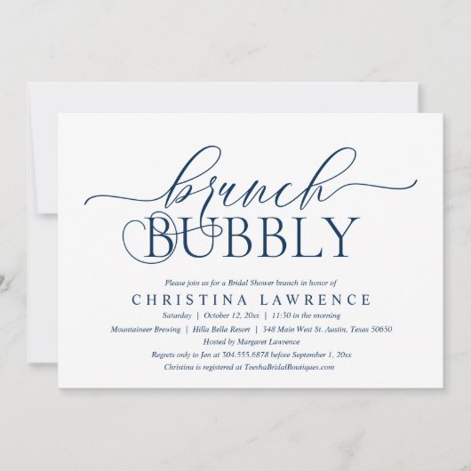 Brunch Bubble, Bride to be, Vrijgezellenfeest Kaart (Voorkant)