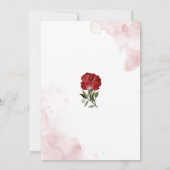 Brunch Bubble Burgundy Wine Roos Vrijgezellenfeest Kaart (Achterkant)