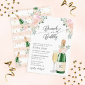 Brunch & Bubble Champagne Bridal Shower Invitation Kaart