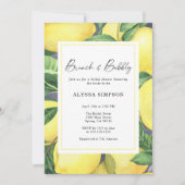 Brunch & Bubble Citroen Vrijgezellenfeest Kaart (Voorkant)