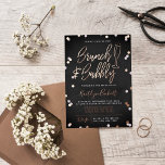 Brunch & Bubble Confetti Vrijgezellenfeest Real Folie Uitnodiging<br><div class="desc">Deze stijlvolle bruiddoucheuitnodigingen bevatten een elegant echt folie confetti thema met moderne typografie die geweldig is voor elke bruid om te zijn. Pas het ontwerp eenvoudig aan met uw eigen formulering en vind overeenkomende partijitems op www.zazzle.com/invitation_republic. De cover foto is ontworpen met middelen van Freepik.com</div>