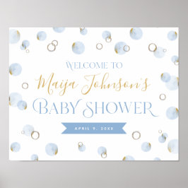 Brunch Bubble en Baby shower Welcome Sign Poster