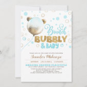 Brunch Bubble en Baby Teddy Bear Baby shower Kaart (Voorkant)