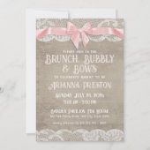 Brunch Bubble en Bows Baby shower Invitation Kaart (Voorkant)
