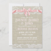 Brunch Bubble en Bows Baby shower Invitation Kaart (Voorkant)