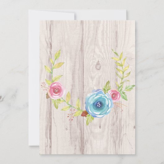 Brunch Bubble Flower Country String Lights Wedding Kaart (Achterkant)