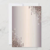 Brunch & Bubble Flowers Roos Gold Vrijgezellenfees Kaart (Achterkant)