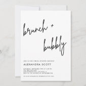 Brunch Bubble Minimalist Modern Vrijgezellenfeest Kaart (Voorkant)