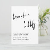 Brunch Bubble Minimalist Modern Vrijgezellenfeest Kaart (Staand voorkant)