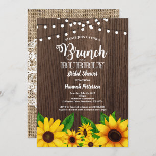 Brunch & Bubble nodigSunflower rustic Kaart