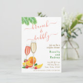 Brunch Bubble opmerkelijke budget Couples Shower Kaart (Staand voorkant)