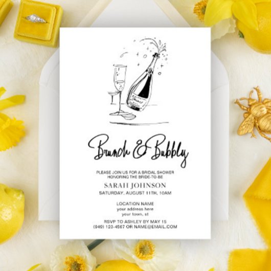 Brunch & Bubble Oude Champagne Bruidsdouche Kaart