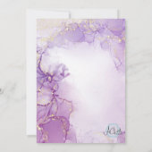 Brunch & Bubble Paars Vrijgezellenfeest Invite Kaart (Achterkant)