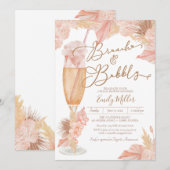 Brunch & Bubble Pampas Grass Boho Vrijgezellenfees Kaart (Voorkant / Achterkant)