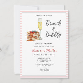 Brunch & Bubble Pancake Champagne Bridal Kaart
