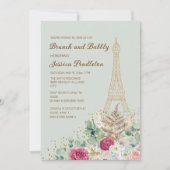 Brunch Bubble Paris Eiffel Tower Vrijgezellenfeest Kaart (Voorkant)