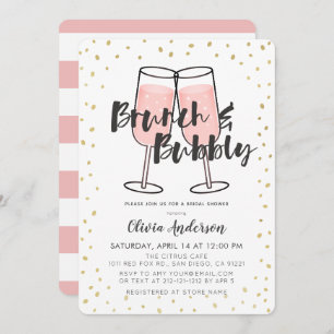 Brunch & Bubble Pink Champagne Vrijgezellenfeest Kaart