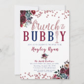 Brunch & Bubble Roos Gold Burgundy Navy Champagne Kaart (Voorkant)