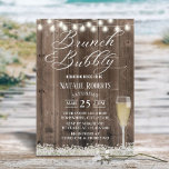 Brunch & Bubble Rustic Baby's Breath Vrijgezellenf Kaart<br><div class="desc">Brunch & Bubely Rustic Baby's Breath Floral Bridal Shower Invitations.</div>