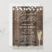 Brunch & Bubble Rustic Baby's Breath Vrijgezellenf Kaart (Voorkant)