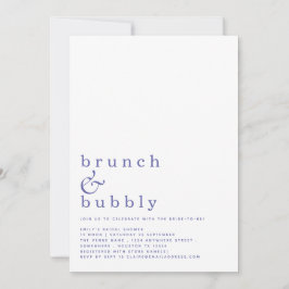 Brunch Bubble Simple Blue Vrijgezellenfeest Kaart