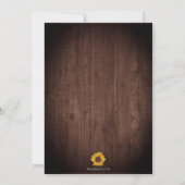 Brunch Bubble Sunflower Rozen Wine Vrijgezellenfee Kaart (Achterkant)