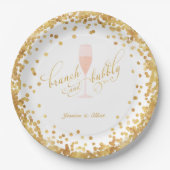 Brunch & Bubble Verloving | Bachelorette | Shower Papieren Bordje (Voorkant)