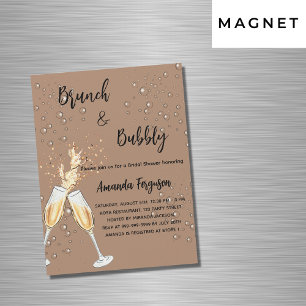 Brunch Bubble Vrijgezellenfeest belletjes latent l Magnetische Uitnodiging