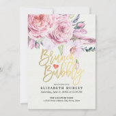 Brunch & Bubble Vrijgezellenfeest Boho Floral Feat Kaart (Voorkant)