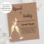 Brunch Bubble Vrijgezellenfeest budget uitnodiging Flyer
