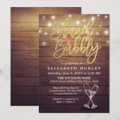 Brunch & Bubble Vrijgezellenfeest Champagne Glass  Kaart (Voorkant / Achterkant)