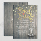 Brunch & Bubble Vrijgezellenfeest Champagne Glass  Kaart (Voorkant / Achterkant)