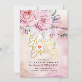 Brunch & Bubble Vrijgezellenfeest Chic Floral Feat Kaart