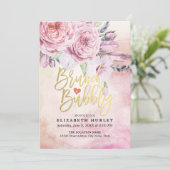 Brunch & Bubble Vrijgezellenfeest Chic Floral Feat Kaart (Staand voorkant)