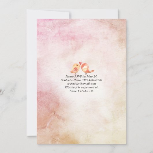 Brunch & Bubble Vrijgezellenfeest Chic Floral Feat Kaart (Achterkant)