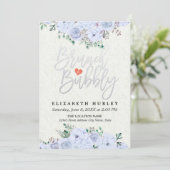 Brunch Bubble Vrijgezellenfeest Chic Waterverf Flo Kaart (Staand voorkant)