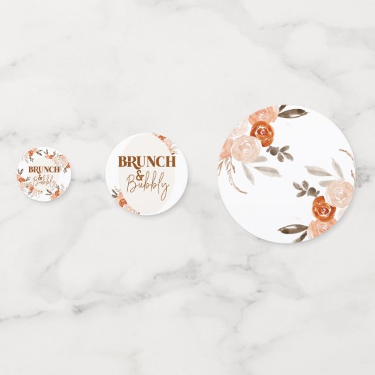 Brunch & Bubble, Vrijgezellenfeest, Floral Bridal  Confetti (Achterkanten)