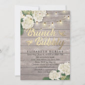 Brunch & Bubble Vrijgezellenfeest Floral String Li Kaart (Voorkant)