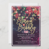 Brunch & Bubble Vrijgezellenfeest Floral String Li Kaart (Voorkant)