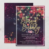 Brunch & Bubble Vrijgezellenfeest Floral String Li Kaart (Voorkant / Achterkant)