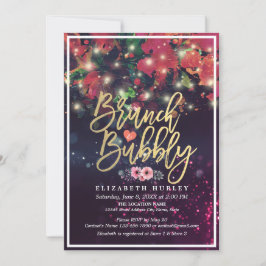 Brunch & Bubble Vrijgezellenfeest Floral String Li Kaart