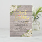 Brunch Bubble Vrijgezellenfeest Floral String Ligh Kaart (Staand voorkant)