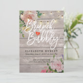 Brunch Bubble Vrijgezellenfeest Floral String Ligh Kaart (Staand voorkant)