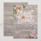 Brunch Bubble Vrijgezellenfeest Floral String Ligh Kaart (Voorkant / Achterkant)