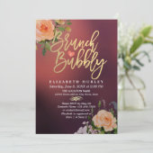 Brunch Bubble Vrijgezellenfeest Floral String Ligh Kaart (Staand voorkant)